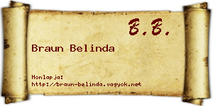 Braun Belinda névjegykártya